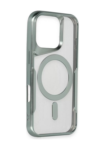 Newface Apple İphone 16 Pro Kılıf Boyi Magsafe Silikon Kapak - Gümüş