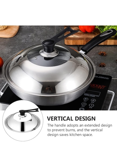 Kyrotech Dikey Tencere Kapağı Kolu Isıya Dayanıklı, Ergonomik Tasarım, Tencere Kapakları İçin Tutacak, Siyah Renk Mutfak Aksesuarı, Pratik Yardımcı El Aleti Çok Renkli