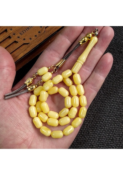 7x11 mm Beyrut Kehribar İsme Özel Tesbih