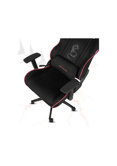 Rio Balerion Terletmez Kadife Kumaş Siyah Gaming Oyuncu Koltuğu - 23 Siyah