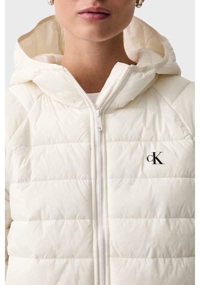 Calvin Klein Kapitoneli Regular Fit Kapüşon Yaka Mont Lv047g505gyas Bayan Mont Lv047g505g Yas Krem