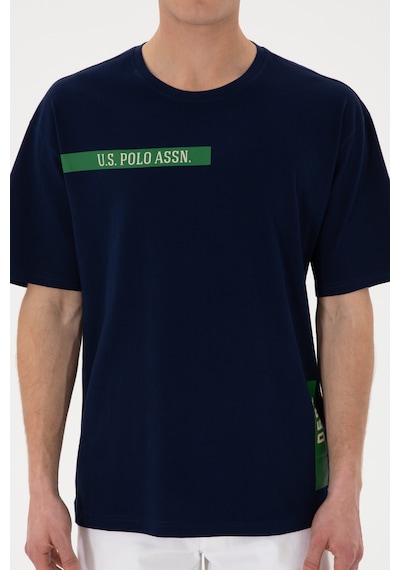 U.S. Polo Assn. Erkek Comfort Fit Bisiklet Yaka Lacivert Tişört 50306904-VR033