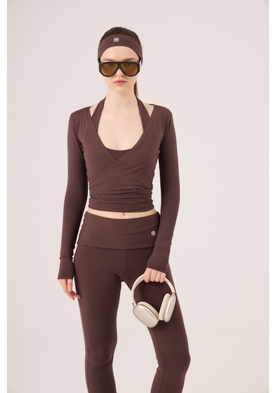 Holly Lolly Bağlamalı Crop Kesim Ellen Bolero Kahve