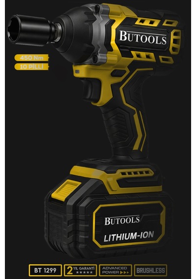 Butools ST-24 450 NM Akülü Somun Bijon Sökme Makinesi Matkap Vidalama Sarı