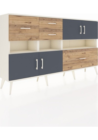 Arges Konsol 5 Raflı 4 Çekmeceli 4 Kapaklı 176x30x99 Aytaşı-antrasit/çam Antrasıt/atlas Çam - Aytası Arges Konsol 5 Raflı 4 Çekmeceli 4 Kapaklı 176x30x99 Aytaşı-antrasit/çam Antrasıt/atlas Çam - Aytası