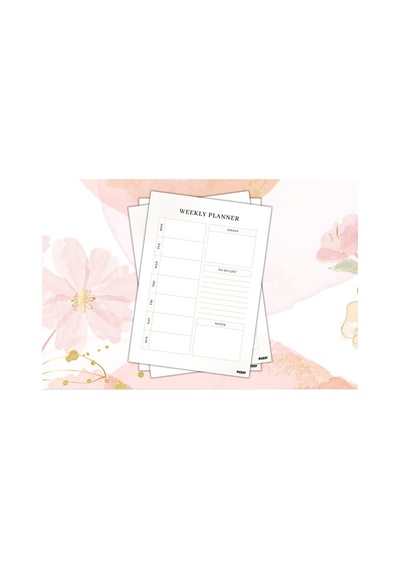 Haftalık Planlayıcı - A4 Ebat Yapılacaklar - 30 Yaprak - Weekly Planner - 0674 Çok Renkli