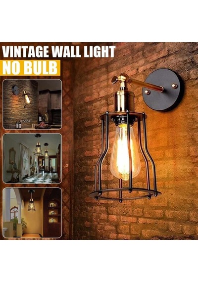 Riolight Retro,rustik,vintage Siyah 1xe27 Mafsallı Hareketli Başl Siyah