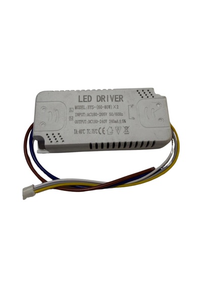 160 Watt 60-80 X2w Sabit Akım 3 Renk Led Avize Driver Trafo 180-250v