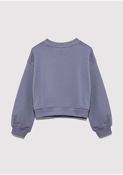 Mavi Logo Baskılı Mor Kız Çocuk Sweatshirt M7s10146-88095 Mor
