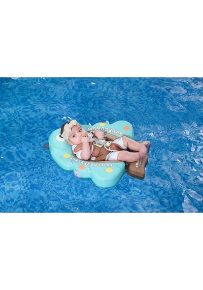 Mambobaby Yüzme Simidi - Holiday Tree, Emniyetli, Gölgelikli Ve Ayak Destekli