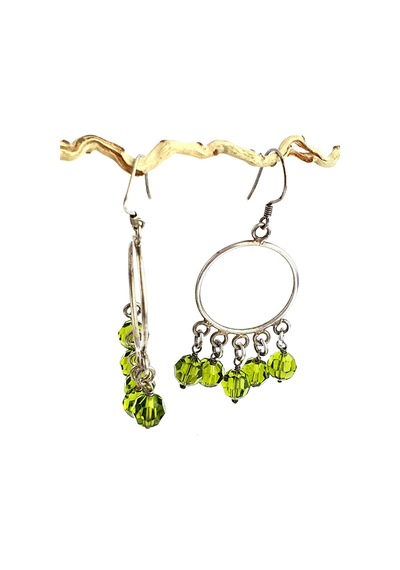 Peridot Taşlı 925 Ayar Gümüş Tasarım Küpe