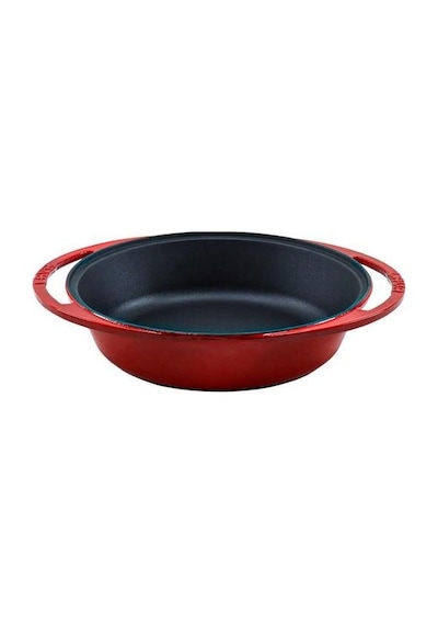 Lava Döküm Derin Kızartma Tavası Kulplu 27 CM Kırmızı