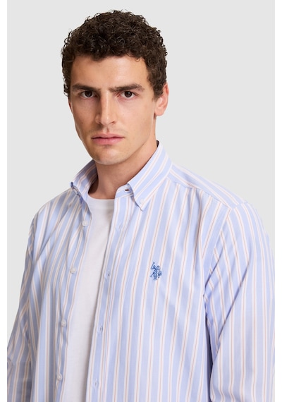 U.S. Polo Assn. U.s. Polo Assn. Erkek Mavi Gömlek Desenli 50324674-vr036