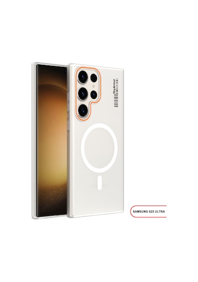 Samsung Galaxy S23 Ultra Uyumlu Mat Sert Klein Kılıf Beyaz