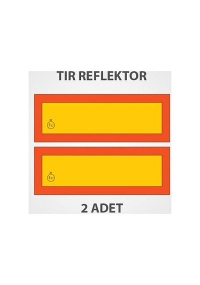 Tır Arka İşaret Reflektörü Metal Sac 2 Adet Set Kırmızı Sarı Reflektif Levha Evimdeyokyok