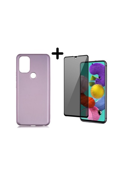 Omix X500 Soft Yumuşak Silikon Telefon Kılıfı Ve Hayalet Tam Kaplayan Cam Ekran Koruyucu Col179383-rose Gold