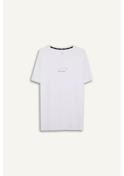 Defacto Yumuşak Tuşe Beyaz Erkek T-shirt C9268ax/wt34 Beyaz