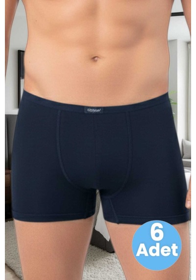 Tezzgelsin Erkek Pamuklu 6'lı Modal Boxer Lacivert