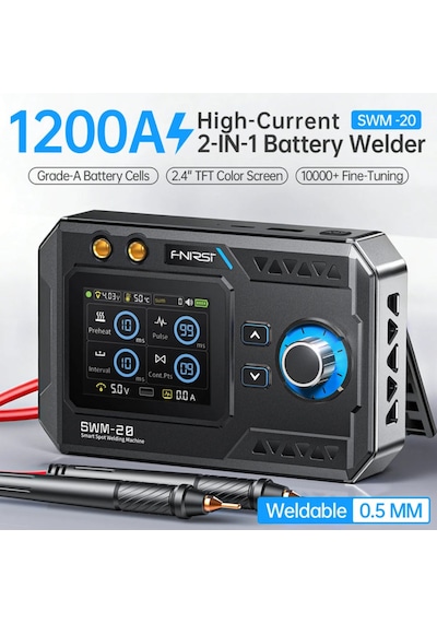 Fnırsı Swm-20 1200a Çift Darbeli Şarjlı Punta Kaynak Makinesi 5000mah Powerbank