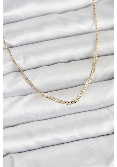 Cm 14k Gold Renk Pirinç Zincir Model Kadın Kolye - Lisinya altın