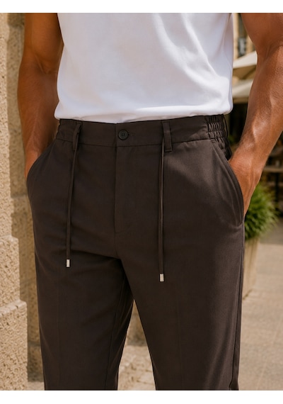 Danger Erkek Premium Poliamid Kumaş Comfort Fit Jogger Kahverengi Pantolon - 252dngr