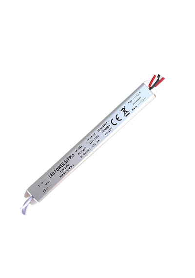 Kalem Tipi İnce Şerit Led Trafo 12v Adaptör Driver 24 Watt 2 Ampe