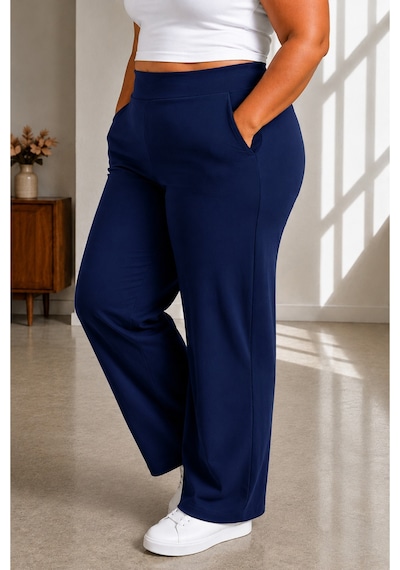 Sngl Tekstil Kadın Büyük Beden Pantolon S M L Xl 2xl 3xl 4xl 5xl 6xl 7xl 8xl 9xl Lacivert