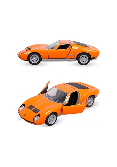Kinsmart 1971 Lmaborghini Miura Diecast Çek Bırak Araç Turuncu