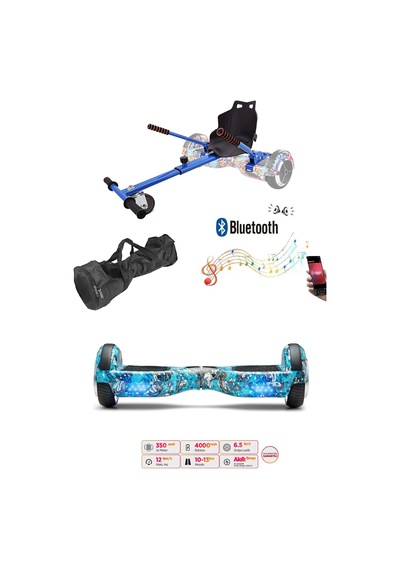Citymate Elektrikli Kaykay Hoverboard Akıllı Denge 6.5 Inch + Hoverkart + Çanta Extrem Paket D20