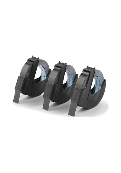 Dymo Yapışkanlı Plastik Kabartma Şerit, 9 Mm X 3 Mt Rulo, Mavi Üzeri Beyaz Baskı