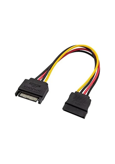 Sata Power Uzatma Kablosu 15 Pin Dişi Erkek Sata Power Uzatma Kablosu 30 Cm
