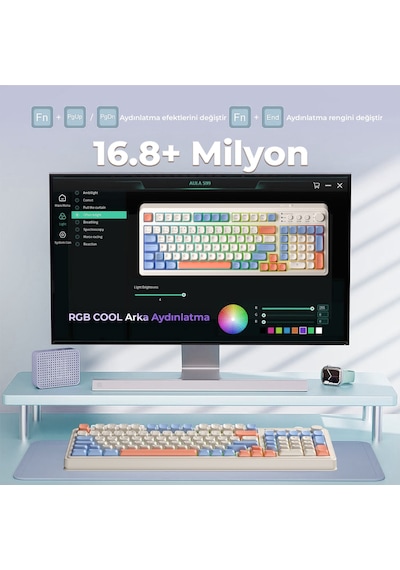 Aula S99 Retro Rgb Gaming 3 Modlu Bluetooth/2.4ghz/usb-c Kablosuz Makrolu Türkçe Q Klavye Turuncu Aula S99 Retro Rgb Gaming 3 Modlu Bluetooth/2.4ghz/usb-c Kablosuz Makrolu Türkçe Q Klavye Turuncu