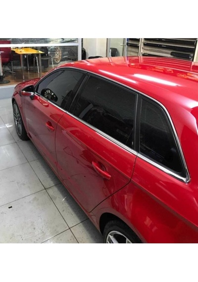 Audi A3 Hb 2013-2021 Cam Çıta Çerçevesi Komple Set Kromu Nikelajı