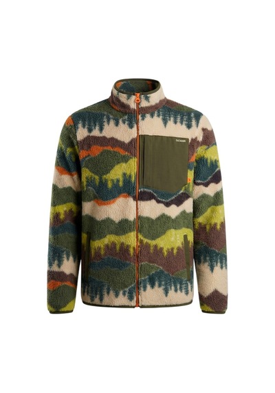 Cazador Erkek Haki Caz Kürklü Sweat Hırka Sweatshirt 55620