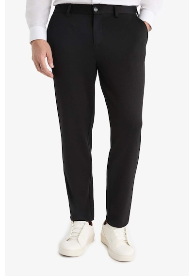 Defacto Jogger Fit Cepli Esnek Kumaş Düz Paça Pantolon T6317az25aubk27 Siyah