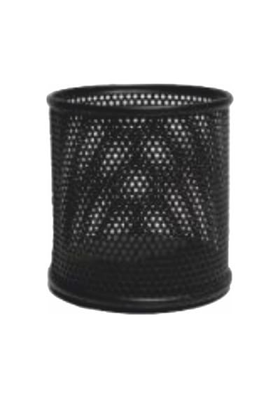 Siyah Masüstü Metal Perforeli Tekli Kalemlik