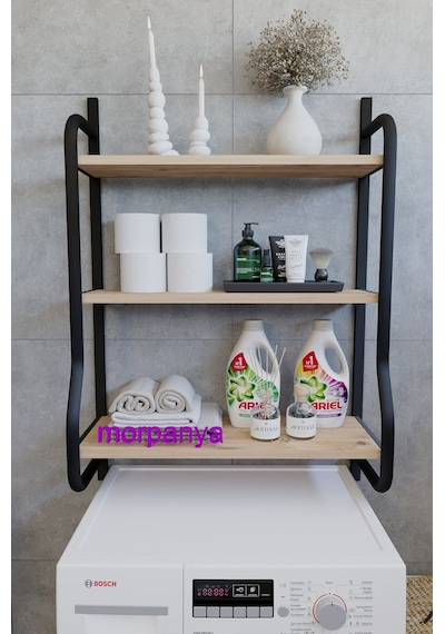 Morpanya Bony Çamaşır Makinesi Üstü Düzenleyici Raf Banyo Dolabı Rafı Makina Üstü Dolap Raf Ceviz Morpanya Bony Çamaşır Makinesi Üstü Düzenleyici Raf Banyo Dolabı Rafı Makina Üstü Dolap Raf Ceviz