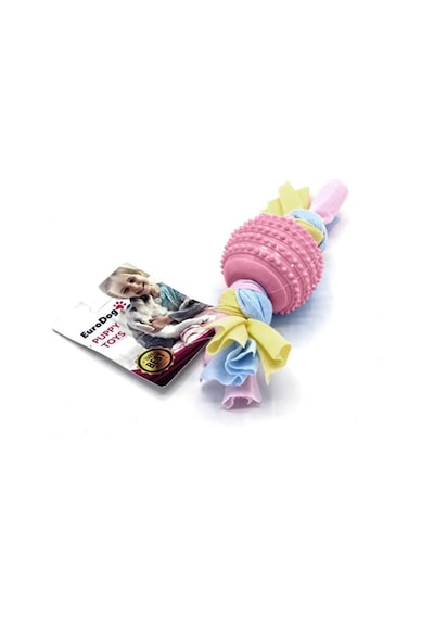 Eurodog&Eurocat Diş İpli Tırtıklı Köpek Oyun Topu 17 x 6 CM