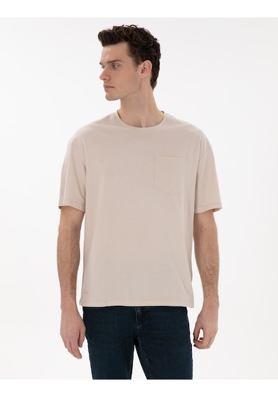 Pierre Cardin Erkek Bej Tişört Basic 50306991-vr011 Bej