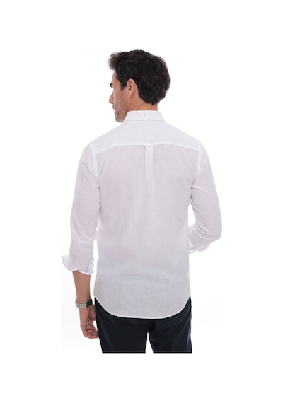 Slim Fit Uzun Kol Yaka Düğmeli Nefes Alan Keten Hediye Kutulu Erkek Gömlek Fs-004548 - Beyaz-3244 Slim Fit Uzun Kol Yaka Düğmeli Nefes Alan Keten Hediye Kutulu Erkek Gömlek Fs-004548 - Beyaz-3244