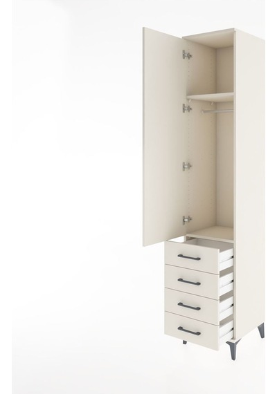 Hyperion Dolap 2 Raflı 4 Çekmeceli Tek Askılı 44x44x221 Aytaşı-aytaşı Aytası