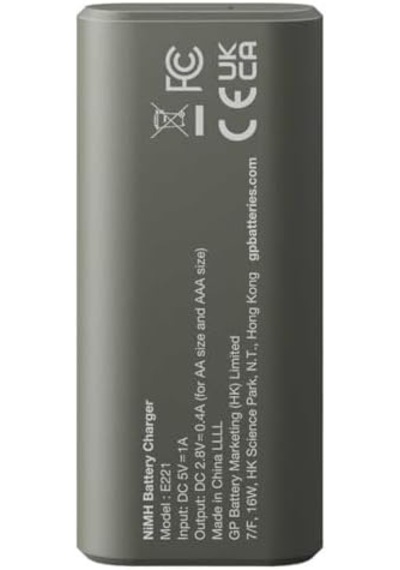 Gp E221 Usb Pil Şarj Cihazı 2 Adet 2600mah Aa Kalem Pilli Set