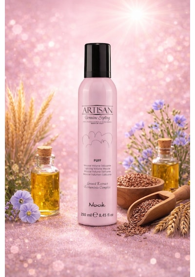 Nook Artisan İnce Telli Saçlar İçin Buğday Keten Özlü Hacim Veren Dolgunlaştırıcı Saç Köpüğü 250 ML