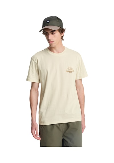 Blıss Poınt Bej Bisiklet Yaka Normal Baskılı Erkek T-shirt Bej