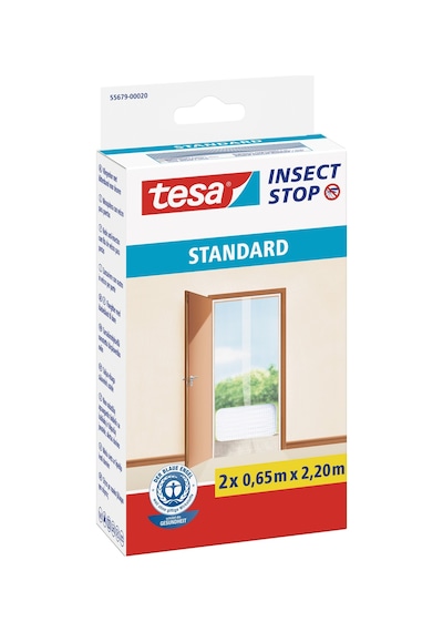 Sineklik, Standart, Cırt Bantlı, Kapı İçin, Kesilerek Ayarlanabilir, Beyaz, 2 Adet 0.65m X 2.20m