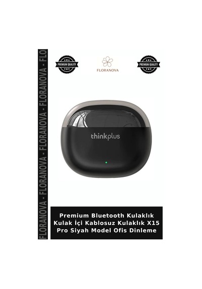 Premium Bluetooth Kulaklık Kulak İçi Kablosuz Kulaklık X15 Pro Siyah Model Ofis Dinleme