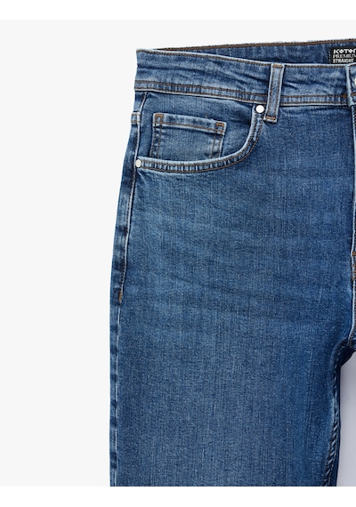Koton Normal Bel Pamuklu Straight Fit Jean Pantolon - Mark Jean Orta İndigo 7wam40078nd Koton Normal Bel Pamuklu Straight Fit Jean Pantolon - Mark Jean Orta İndigo 7wam40078nd