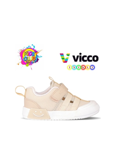 Vicco Momo Işıklı Ortopedik Çocuk Spor Ayakkabı Bej