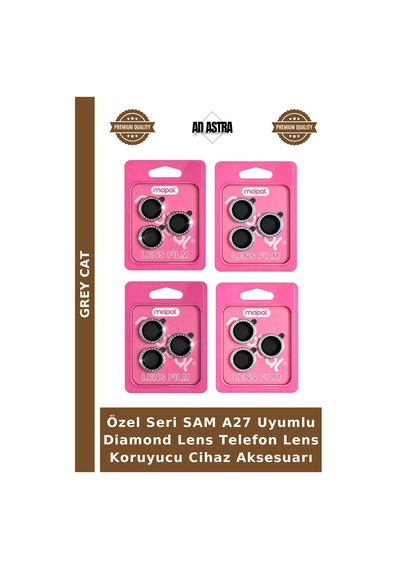 Özel Seri Sam A27 Uyumlu Diamond Lens Telefon Lens Koruyucu Cihaz Aksesuarı