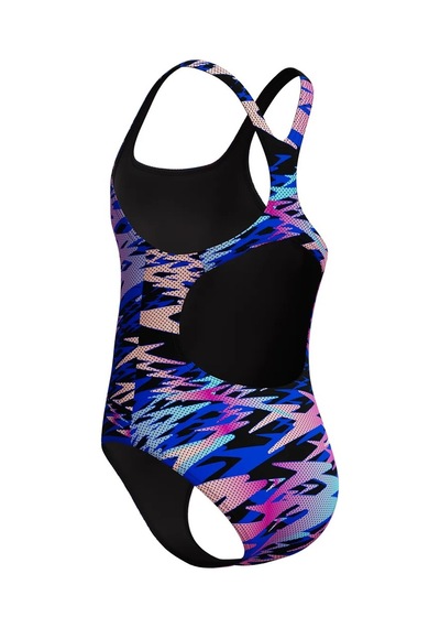 Speedo Hyperboom Print Medalist Kadın Yüzücü Mayosu mavi